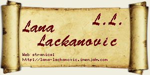 Lana Lackanović vizit kartica